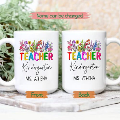Personalized Teacher Kindergarten Gift For | Customised Coffee Mug | 11 OZ