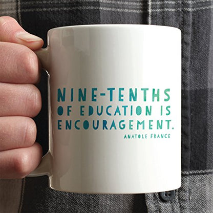 Teacher Gift Nine-Tenths of Education is | Ceramic Coffee Mug | 11 OZ