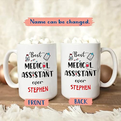 Personalized Name Best Medical Assistant | Customised Coffee Mug | 11 OZ