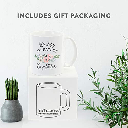 Gift for Women World s Greatest Dog Sitter | Ceramic Coffee Mug | 11 OZ