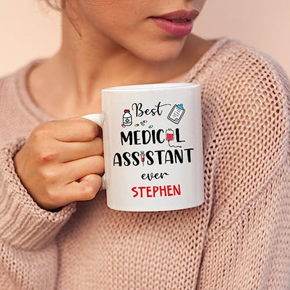 Personalized Name Best Medical Assistant | Customised Coffee Mug | 11 OZ