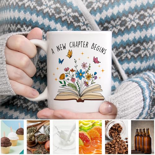 A New Chapter Begins for Women Funny Floral | Ceramic Coffee Mug | 11 OZ