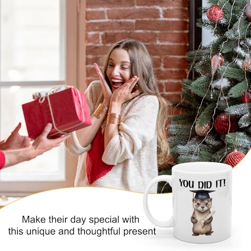 XQLZY You Did It Funny Congratulations | Ceramic Coffee Mug | 11 OZ