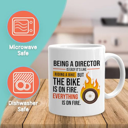 Director Being A Is Easy Like Riding Bike | Ceramic Coffee Mug | 11 OZ