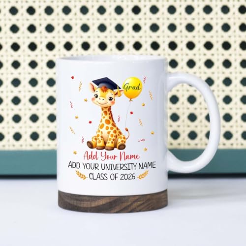 Personalized Graduation Giraffe Gift for | Customised Coffee Mug | 11 OZ