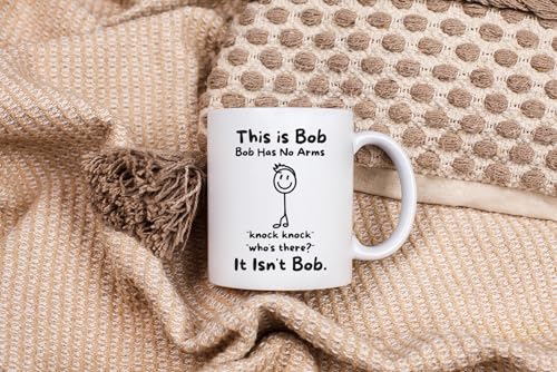 This Is Bob Funny Stickman Figure Has No Arms | Ceramic Coffee Mug | 11 OZ