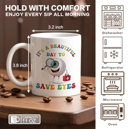 It s A Beautiful Day To Save Eyes Funny | Ceramic Coffee Mug | 11 OZ