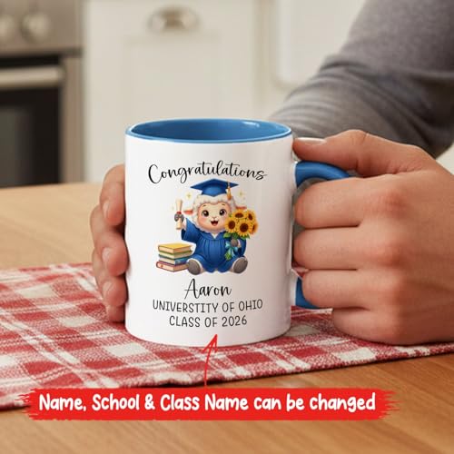 Sheep Graduation Gifts For Her Him Daughter | Customised Coffee Mug | 11 OZ