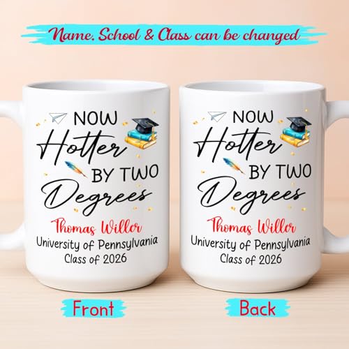 Now Hotter By Two Degree Customized Name | Customised Coffee Mug | 11 OZ