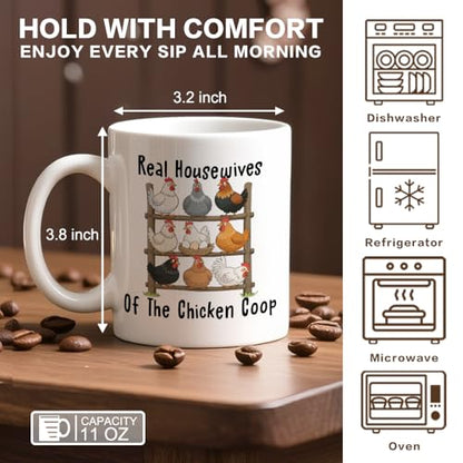 Real Housewives of The Chicken Coop Sarcastic | Ceramic Coffee Mug | 11 OZ