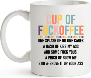 of Fuckoffee Funny For Women | Ceramic Coffee Mug | 11 OZ