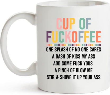 of Fuckoffee Funny For Women | Ceramic Coffee Mug | 11 OZ