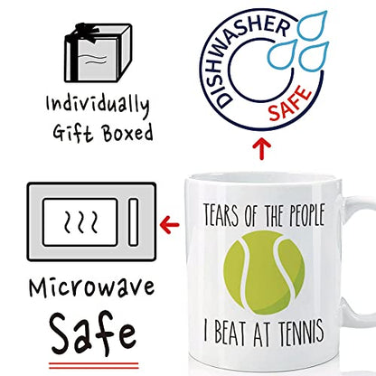 Tears Of The People I Beat At Tennis Funny | Ceramic Coffee Mug | 11 OZ