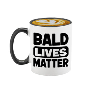 Funny Bald Humor for Dad Coffee - Sarcastic Bald Joke for Men | Ceramic Coffee Mug | Father's Day Gift | Stylish Printed Design | Tea & Coffee Cup | 11oz | Black Two-Tone Design