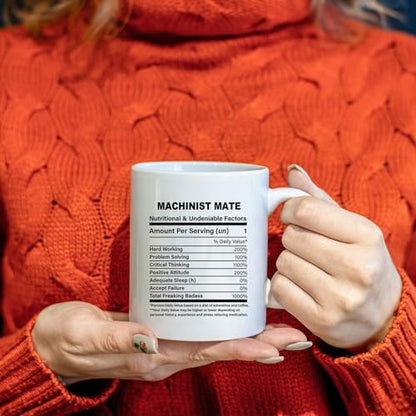 Machinist Mate Appreciation gift Christmas | Ceramic Coffee Mug | 11 OZ