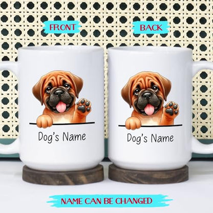 Personalized Bullmastiff with Name Custom | Customised Coffee Mug | 11 OZ