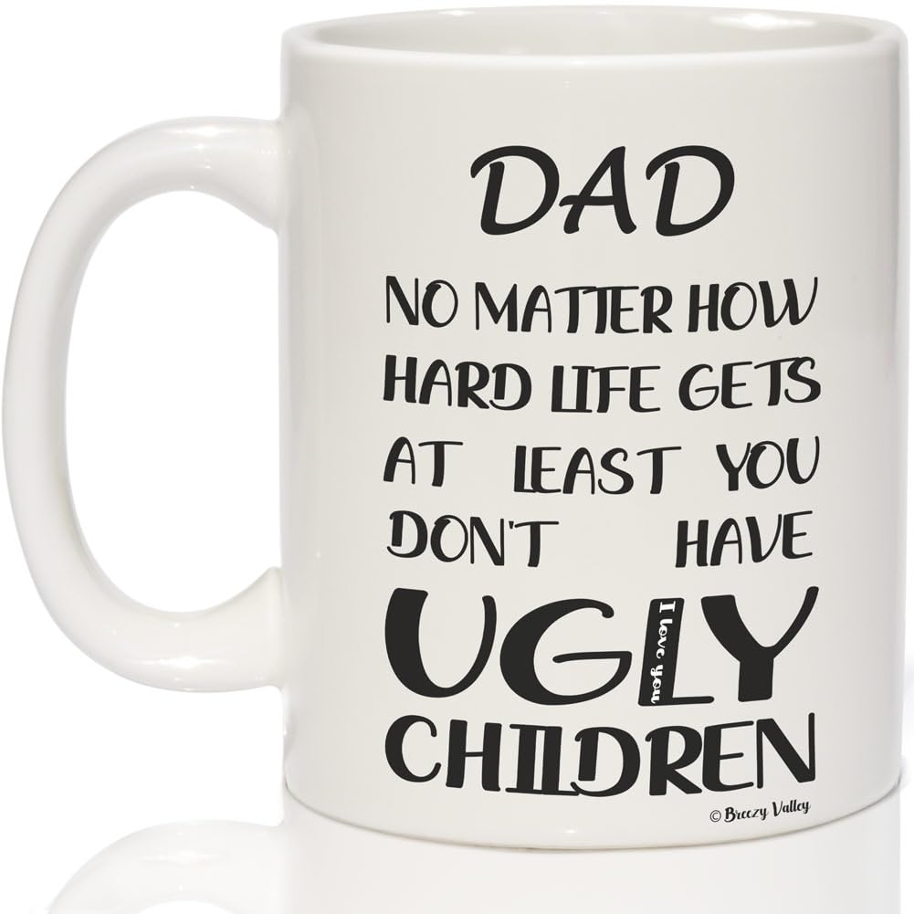 Dad from Daughter Son Wifeï¼Œ Funny for Dadï¼ŒUnique for Father Husband Men Him | Ceramic Coffee Mug | Father's Day Gift | Stylish Printed Design | Tea & Coffee Cup | 11oz