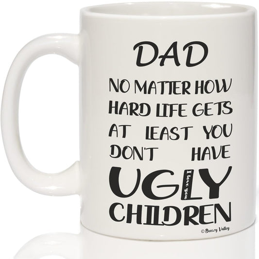 Dad from Daughter Son Wifeï¼Œ Funny for Dadï¼ŒUnique for Father Husband Men Him | Ceramic Coffee Mug | Father's Day Gift | Stylish Printed Design | Tea & Coffee Cup | 11oz