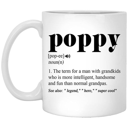 Averaze Poppy Definition | Ceramic Coffee Mug | Father's Day Gift | Stylish Printed Design | Tea & Coffee Cup | 11oz