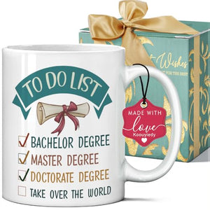 PhD Graduation Gifts for Son Daughter Friend | Ceramic Coffee Mug | 11 OZ