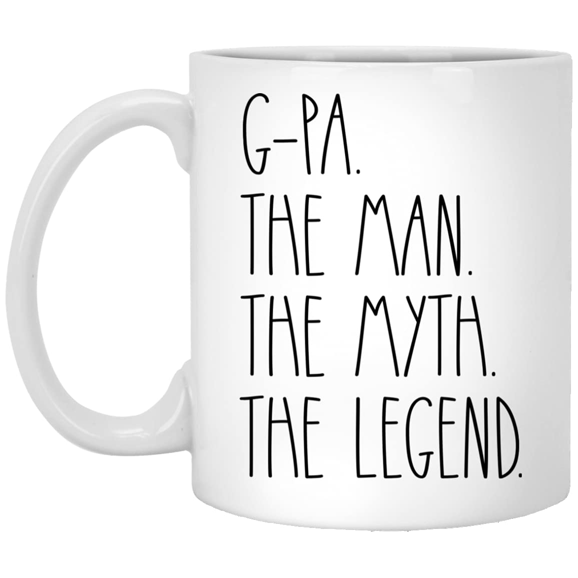 , G | Ceramic Coffee Mug | Father's Day Gift | Stylish Printed Design | Tea & Coffee Cup | 11oz