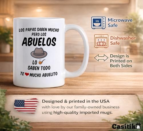 Regalos para el Mejor Abuelo del Mundo Funny | Ceramic Coffee Mug | 11 OZ