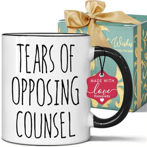 Lawyer Gifts for Women Tears of Opposing | Ceramic Coffee Mug | 11 OZ