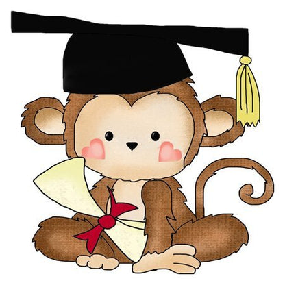 Cute Little Monkey Graduate With Cap and | Ceramic Coffee Mug | 11 OZ