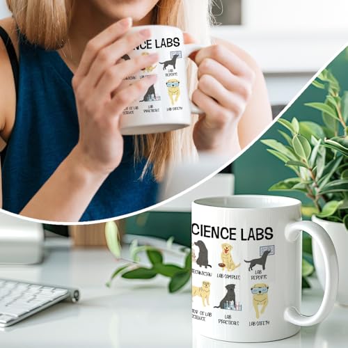 RZHV Science Labs Novelty Funny Dog for | Ceramic Coffee Mug | 11 OZ
