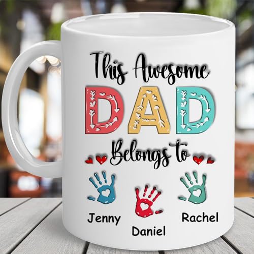 Personalized Dad Gifts This Awesome Belongs | Customised Coffee Mug | 11 OZ
