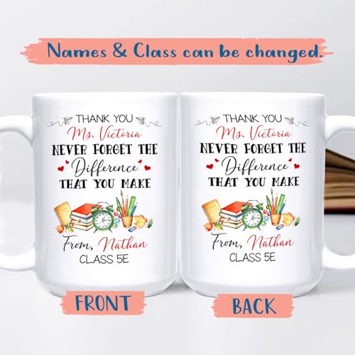 Never Forget The Difference That You Make | Customised Coffee Mug | 11 OZ