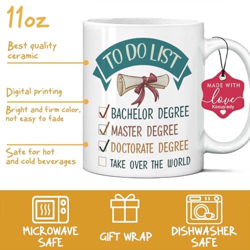 PhD Graduation Gifts for Son Daughter Friend | Ceramic Coffee Mug | 11 OZ