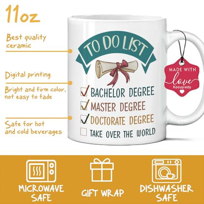 PhD Graduation Gifts for Son Daughter Friend | Ceramic Coffee Mug | 11 OZ
