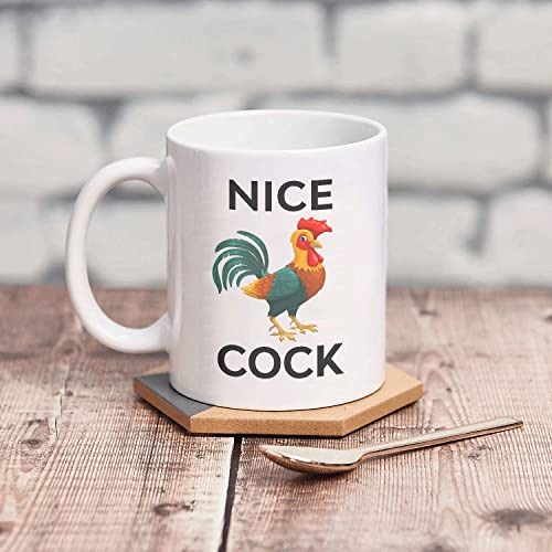 Funny Joke Nice Cock Gift For Boyfriend | Ceramic Coffee Mug | 11 OZ