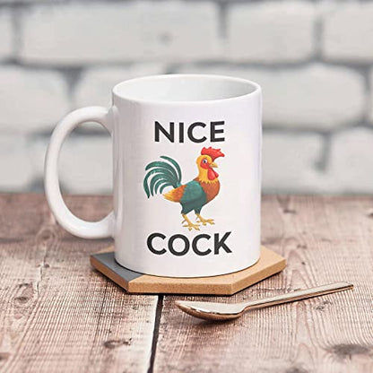 Funny Joke Nice Cock Gift For Boyfriend | Ceramic Coffee Mug | 11 OZ