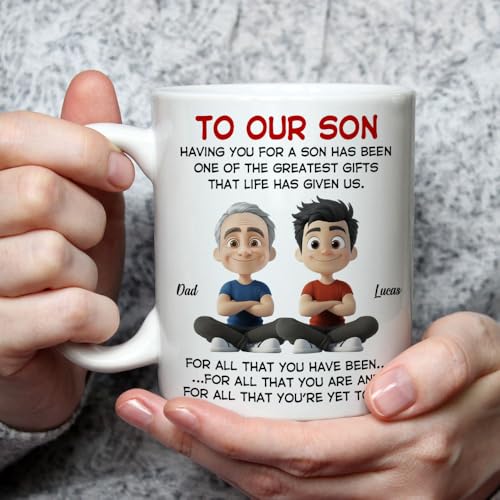 Wrappiness for Son Personalized Custom Gift | Customised Coffee Mug | 11 OZ