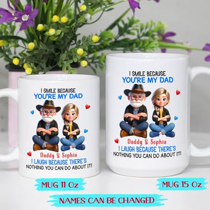 Personalized Names Father and Daughter I | Customised Coffee Mug | 11 OZ