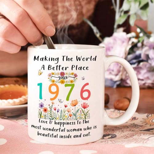50th Birthday Gifts for Women Born in 1976-50 | Ceramic Coffee Mug | 11 OZ