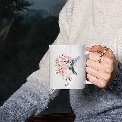 Personalized Hummingbird With Name | Customised Coffee Mug | 11 OZ
