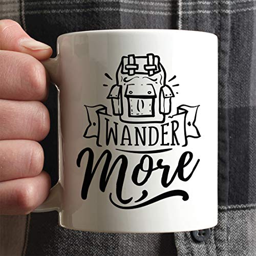 Hot Chocolate Gift Wander More 1-Pack | Ceramic Coffee Mug | 11 OZ