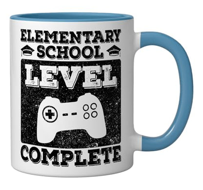 Elementary School Graduation Boys Level Funny | Ceramic Coffee Mug | 11 OZ