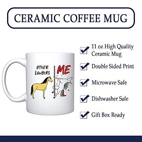 Lawyer Unicorn Funny Unique Other Vs Me Law | Ceramic Coffee Mug | 11 OZ