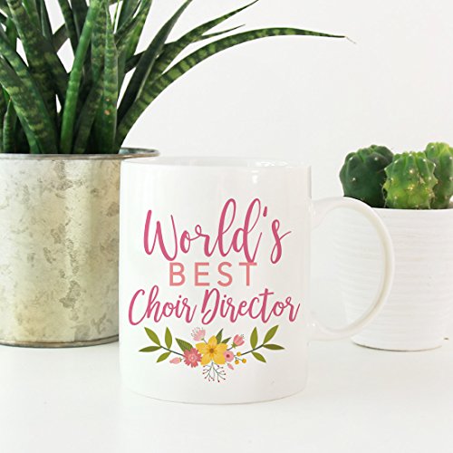 Teacher Gag Gift Floral Flowers Design World s | Ceramic Coffee Mug | 11 OZ