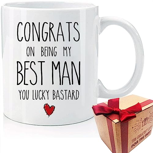 Congrats On Being My Best Man You Lucky | Ceramic Coffee Mug | 11 OZ