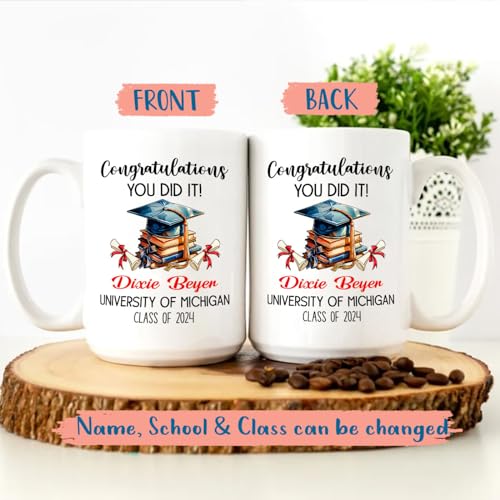 Congratulations You Did It Personalized | Customised Coffee Mug | 11 OZ
