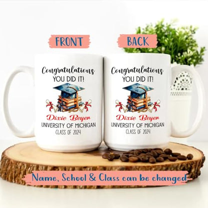 Congratulations You Did It Personalized | Customised Coffee Mug | 11 OZ