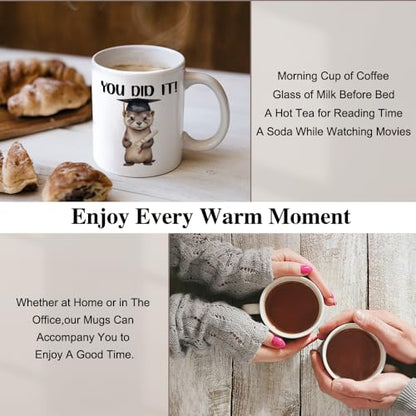 XQLZY You Did It Funny Congratulations | Ceramic Coffee Mug | 11 OZ