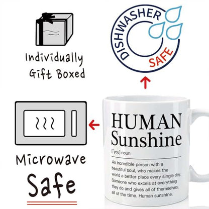 Teacher Appreciation Gifts Human Sunshine Gift | Ceramic Coffee Mug | 11 OZ
