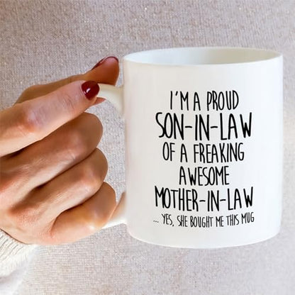 Funny for Son-in-Law Ideal Humorous Sarcastic | Ceramic Coffee Mug | 11 OZ