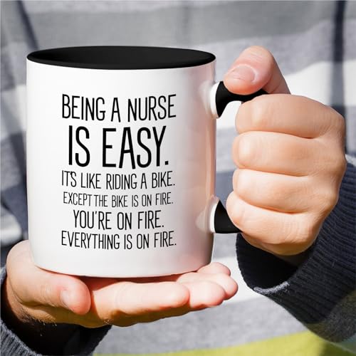 Funny Being a Nurse is Easy Sarcasm Graduate | Ceramic Coffee Mug | 11 OZ